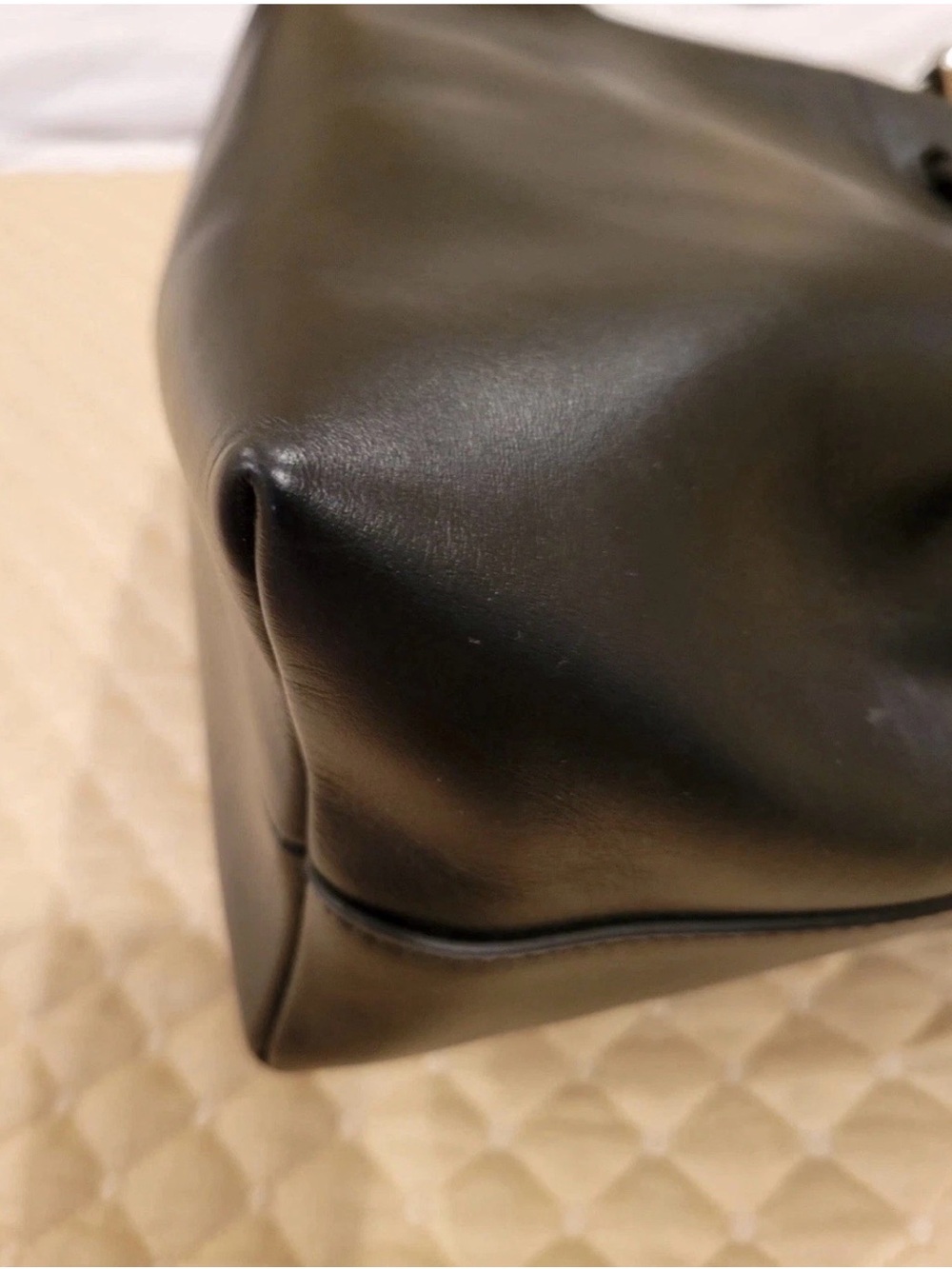 Jimmy Choo Black Cinch Drawstring Shoulder Bag - Picture 6 of 6